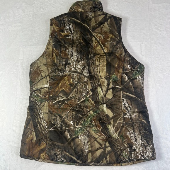 Realtree Vest Mens Large Camo Full Zip Hunting Outdoors Insulated Puffer - Picture 9 of 11